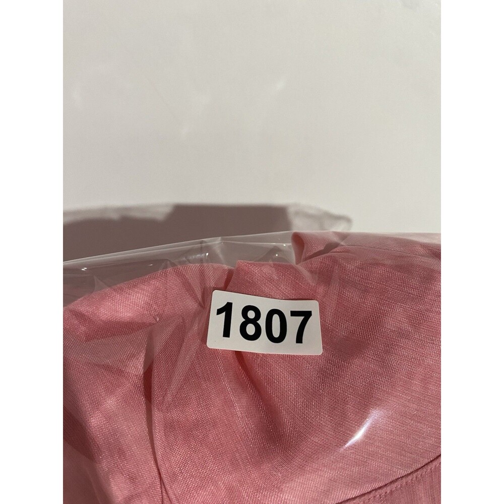 Vineyard Vines Dress 14 Cayman Pink Puff Sleeves Back Cutout Feminine Linen Silk - Picture 15 of 15
